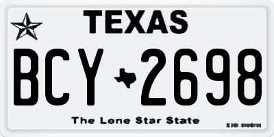 TX license plate BCY2698