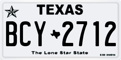 TX license plate BCY2712