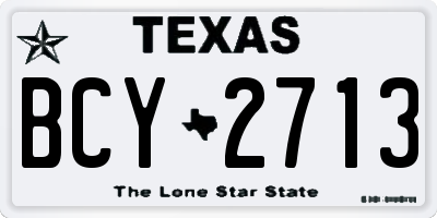 TX license plate BCY2713