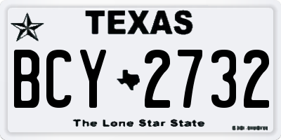 TX license plate BCY2732