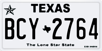 TX license plate BCY2764