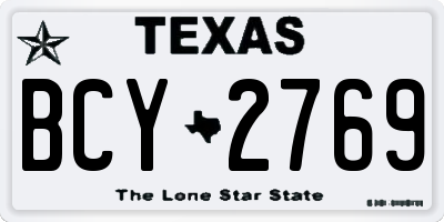 TX license plate BCY2769