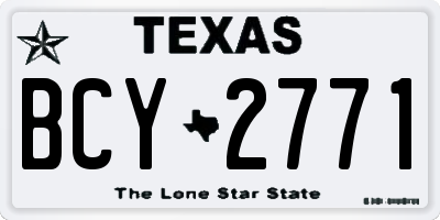 TX license plate BCY2771