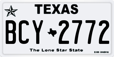 TX license plate BCY2772