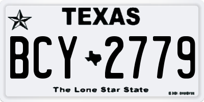 TX license plate BCY2779