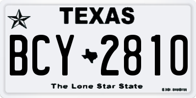 TX license plate BCY2810