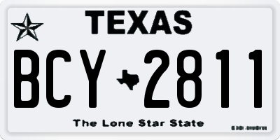 TX license plate BCY2811