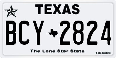 TX license plate BCY2824