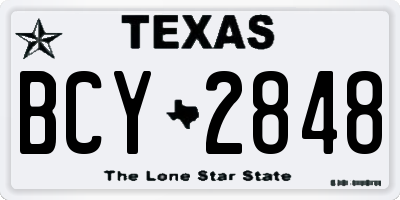 TX license plate BCY2848