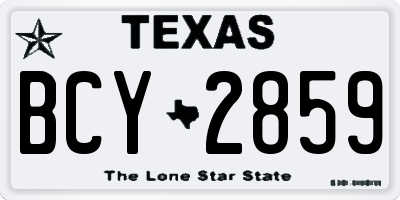 TX license plate BCY2859