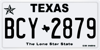 TX license plate BCY2879