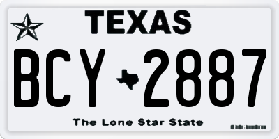 TX license plate BCY2887