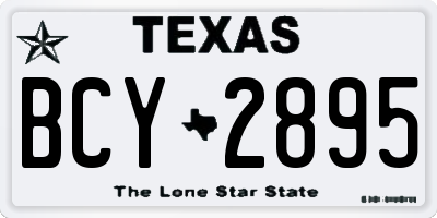 TX license plate BCY2895