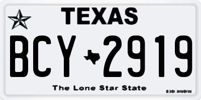 TX license plate BCY2919