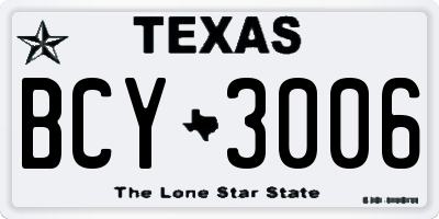 TX license plate BCY3006