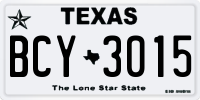 TX license plate BCY3015