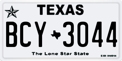 TX license plate BCY3044