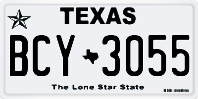 TX license plate BCY3055
