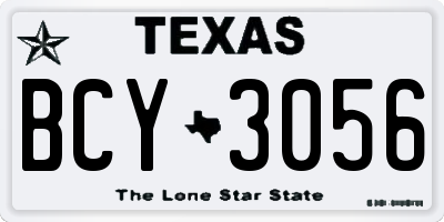 TX license plate BCY3056