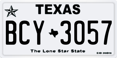TX license plate BCY3057