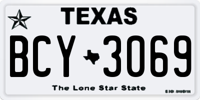 TX license plate BCY3069