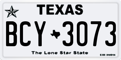TX license plate BCY3073