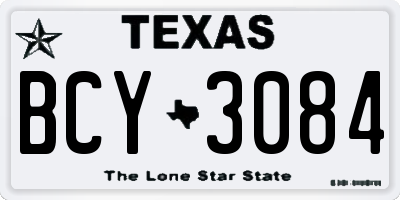 TX license plate BCY3084