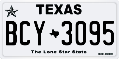 TX license plate BCY3095