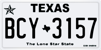 TX license plate BCY3157