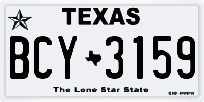 TX license plate BCY3159