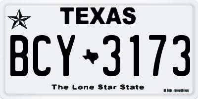 TX license plate BCY3173