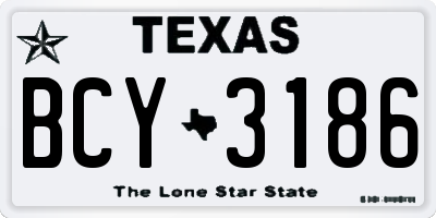 TX license plate BCY3186