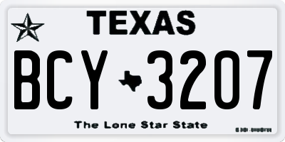 TX license plate BCY3207