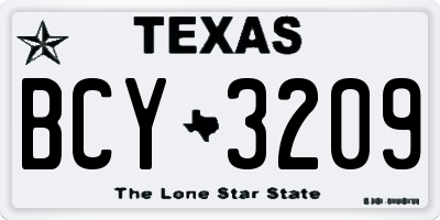 TX license plate BCY3209