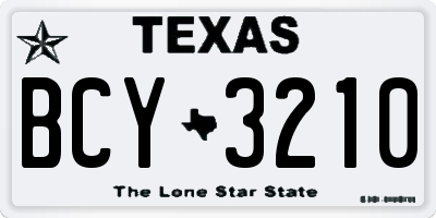 TX license plate BCY3210