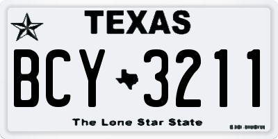 TX license plate BCY3211
