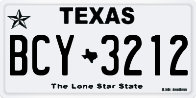TX license plate BCY3212
