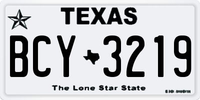 TX license plate BCY3219