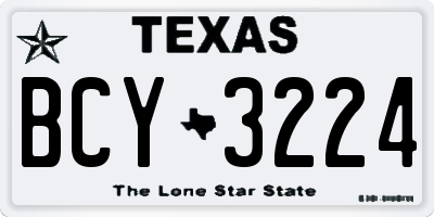 TX license plate BCY3224