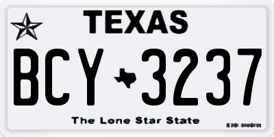 TX license plate BCY3237