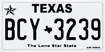 TX license plate BCY3239
