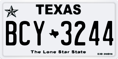 TX license plate BCY3244