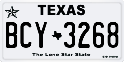 TX license plate BCY3268