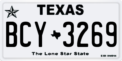 TX license plate BCY3269