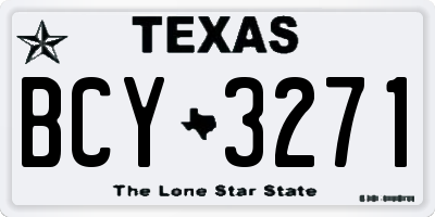 TX license plate BCY3271