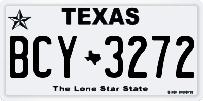 TX license plate BCY3272