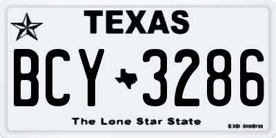 TX license plate BCY3286