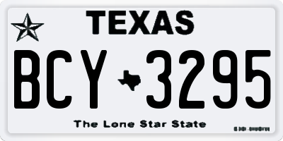 TX license plate BCY3295