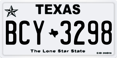 TX license plate BCY3298