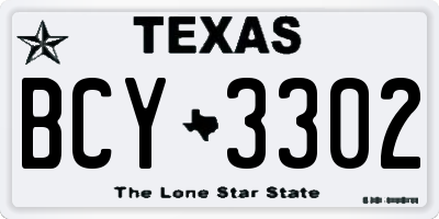 TX license plate BCY3302